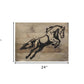 19" X 24" Black And Brown Horse Solid Wood Hanging Dimensional Sculpture
