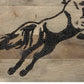 19" X 24" Black And Brown Horse Solid Wood Hanging Dimensional Sculpture