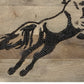 19" X 24" Black And Brown Horse Solid Wood Hanging Dimensional Sculpture