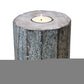 5" Brown And White Solid Wood Tabletop Tealight Candle Holder