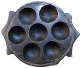 10" Black Cement Seven Tealight Round Candle Holder