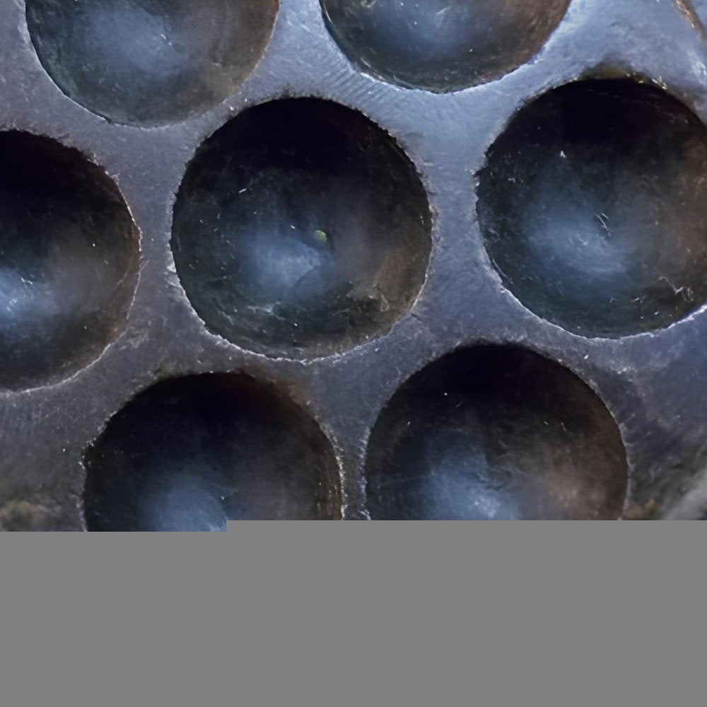 10" Black Cement Seven Tealight Round Candle Holder