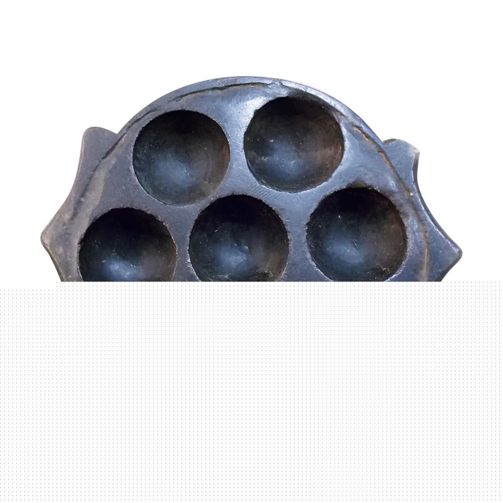 10" Black Cement Seven Tealight Round Candle Holder