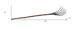 60" Brown and Black Wood and Metal Tabletop Sculpture