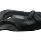 10" Black Solid Wood Decorative Mask Tabletop Sculpture