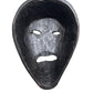 11" Black Solid Wood Decorative Mask Tabletop Sculpture