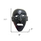 11" Black Solid Wood Decorative Mask Tabletop Sculpture