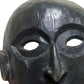 11" Black Solid Wood Decorative Mask Tabletop Sculpture