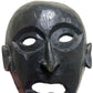 11" Black Solid Wood Decorative Mask Tabletop Sculpture
