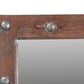 60" Wood Brown Rustic Solid Wood Window Pane Framed Accent Mirror