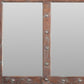 60" Wood Brown Rustic Solid Wood Window Pane Framed Accent Mirror