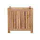 18" Natural Solid Wood Indoor Outdoor Square Planter Box