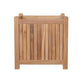 22" Natural Solid Wood Indoor Outdoor Square Planter Box