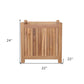 22" Natural Solid Wood Indoor Outdoor Square Planter Box