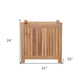 22" Natural Solid Wood Indoor Outdoor Square Planter Box