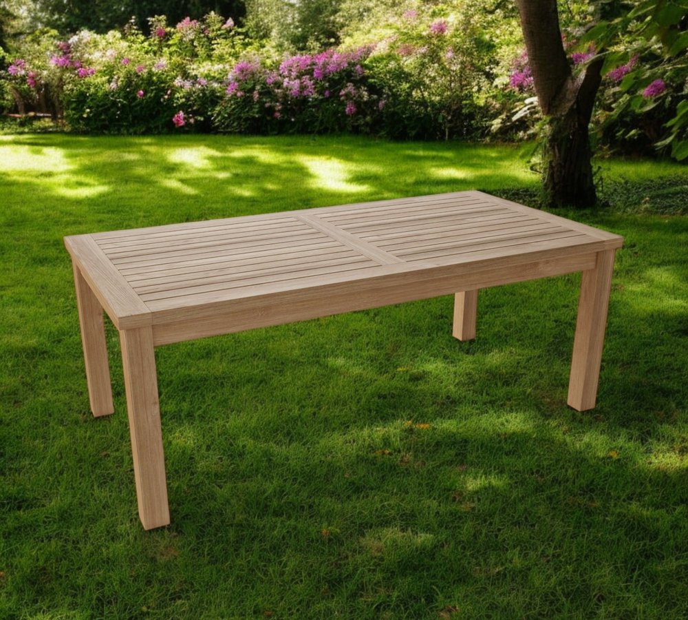 47" Natural Solid Wood Outdoor Coffee Table