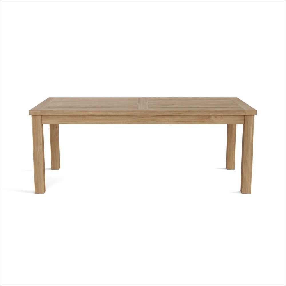 47" Natural Solid Wood Outdoor Coffee Table