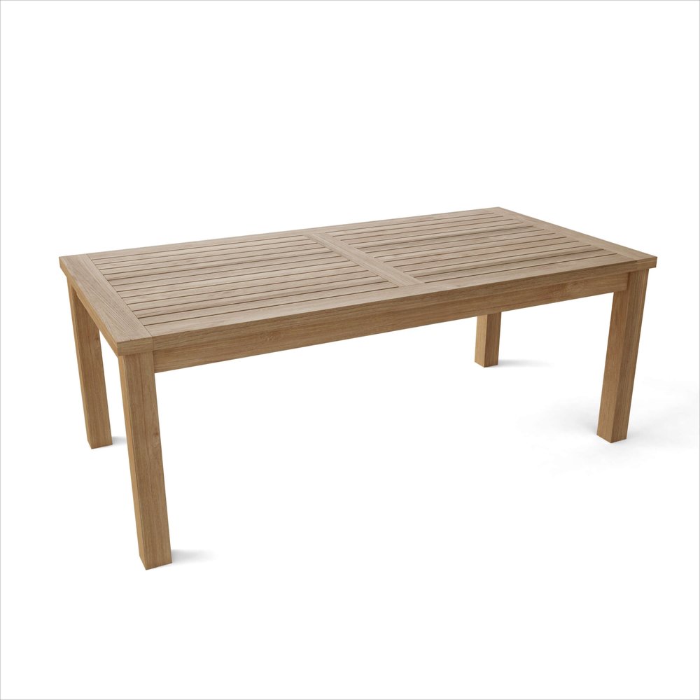 47" Natural Solid Wood Outdoor Coffee Table