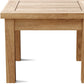 20" Natural Square Solid Wood Outdoor Side Table
