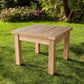 20" Natural Square Solid Wood Outdoor Side Table