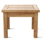 20" Natural Square Solid Wood Outdoor Side Table