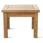 20" Natural Square Solid Wood Outdoor Side Table