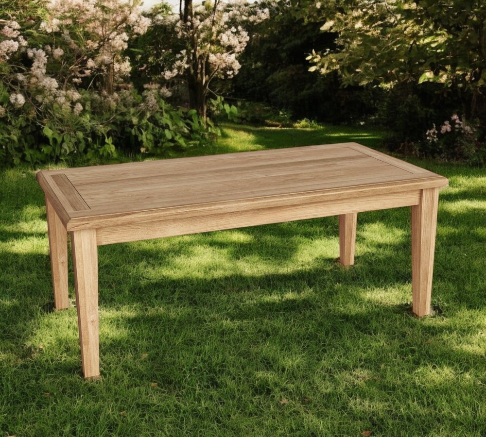 47" Natural Solid Wood Outdoor Coffee Table
