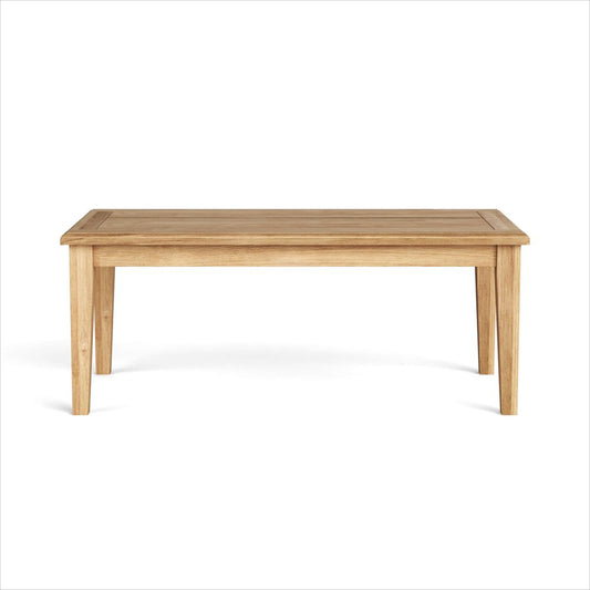 47" Natural Solid Wood Outdoor Coffee Table