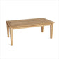 47" Natural Solid Wood Outdoor Coffee Table