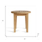 20" Natural Rounded Solid Wood Outdoor Side Table