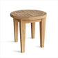 20" Natural Rounded Solid Wood Outdoor Side Table