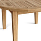 35" Natural Rounded Solid Wood Outdoor Coffee Table