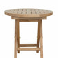 20" Natural Rounded Solid Wood Folding Outdoor Side Table