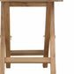 20" Natural Rounded Solid Wood Folding Outdoor Side Table