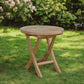 20" Natural Rounded Solid Wood Folding Outdoor Side Table