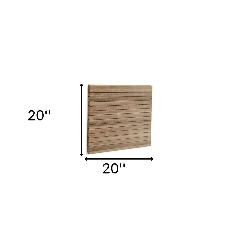 Natural Teak 20" Square Shower Mat