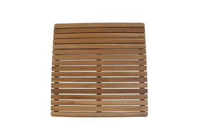 Natural Teak 24" Square Shower Mat