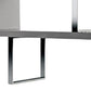 67" Gray And Silver Metal and Wood Three Tier Etagere Bookcase