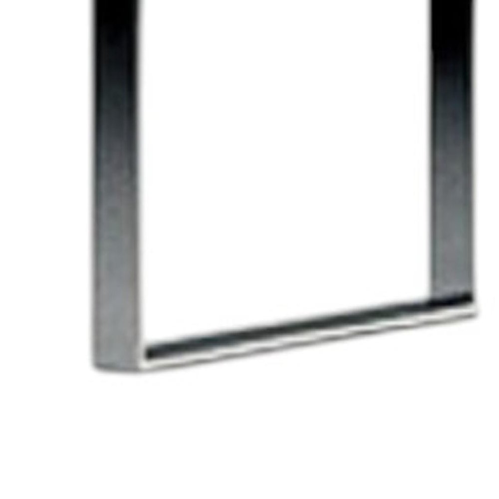 67" White And Silver Metal and Wood Three Tier Etagere Bookcase
