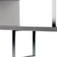 67" Gray And Silver Metal and Wood Three Tier Etagere Bookcase