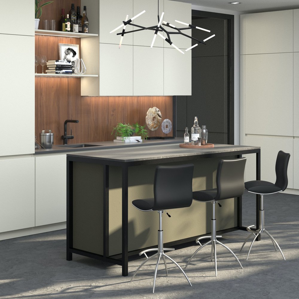 Set of Two Black and Silver Faux Leather and Metal Low Back Adjustable Height Bar Chairs