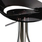 Black and Silver Metal and Heavy Duty Plastic Low Back Adjustable Height Bar Chair