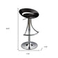 Black and Silver Metal and Heavy Duty Plastic Low Back Adjustable Height Bar Chair