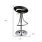 Black and Silver Metal and Heavy Duty Plastic Low Back Adjustable Height Bar Chair