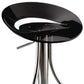 Black and Silver Metal and Heavy Duty Plastic Low Back Adjustable Height Bar Chair