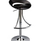 Black and Silver Metal and Heavy Duty Plastic Low Back Adjustable Height Bar Chair