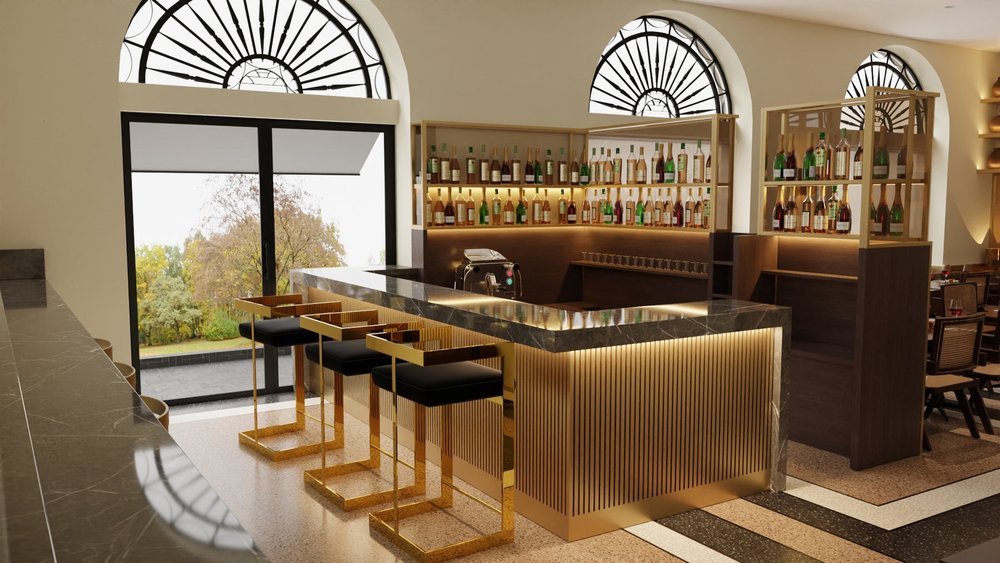 30" Black and Gold Velvet and Stainless Steel Low Back Bar Height Bar Chair