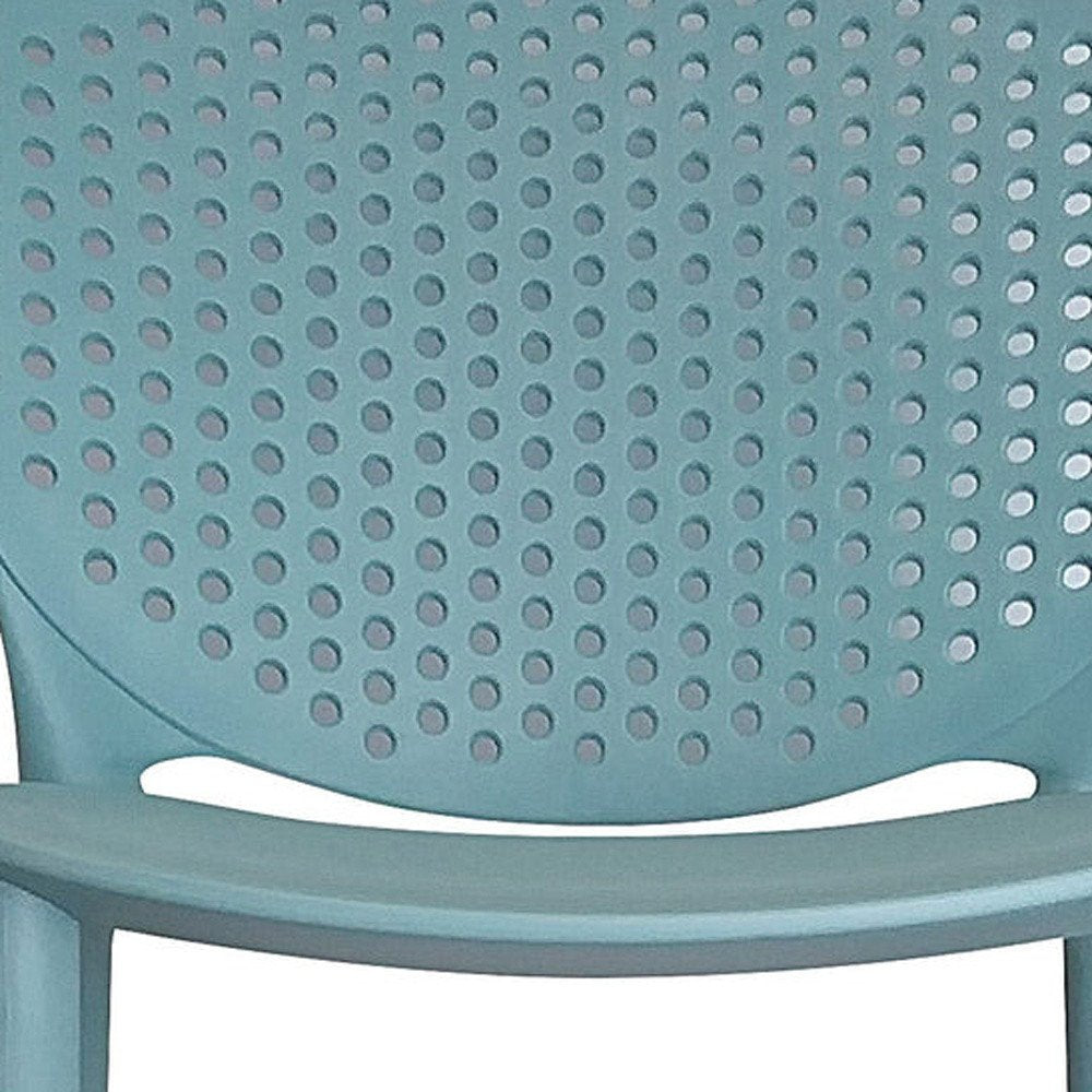 Set of Four 30" Green Heavy Duty Plastic Low Back Bar Height Bar Chairs