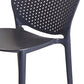 Set of Four 30" Dark Gray Heavy Duty Plastic Low Back Bar Height Bar Chairs