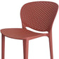 Set of Four 30" Orange Heavy Duty Plastic Low Back Bar Height Bar Chairs